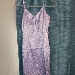 Purple Silk Dress 