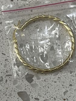18 Kt Gold Filled Over Sterling Silver Hoops