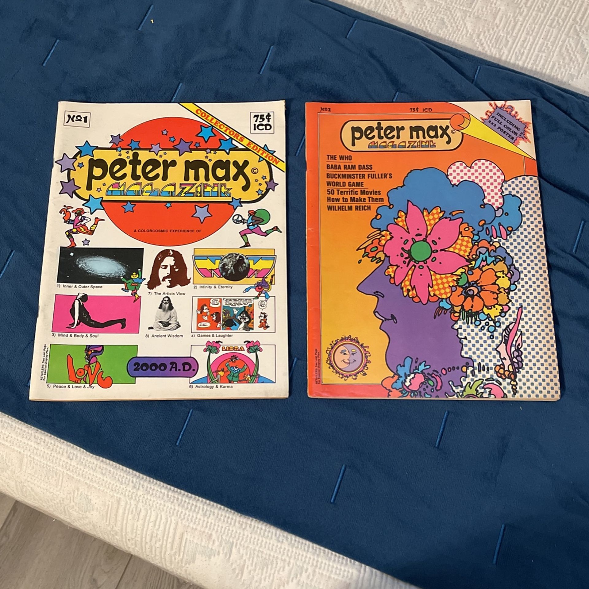 Rare Peter Max Magazines #1 & # 2