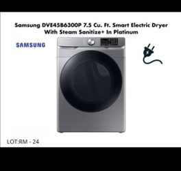 🧺 Samsung 7.5 cu. ft. Smart Electric Dryer w/ Steam (Platinum) - New