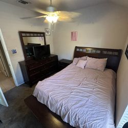 Queen Size Bed Set with Mattress 