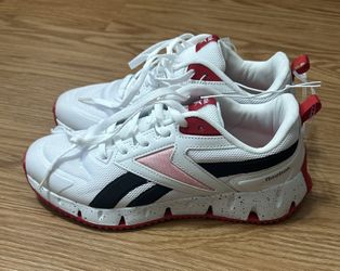 Reebok Zig Dynamica 2.0 Shoes Men’s 7 White010 Red Pink Casual Sneakers D1015