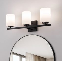 Black Matte 3-light vanity fixtures