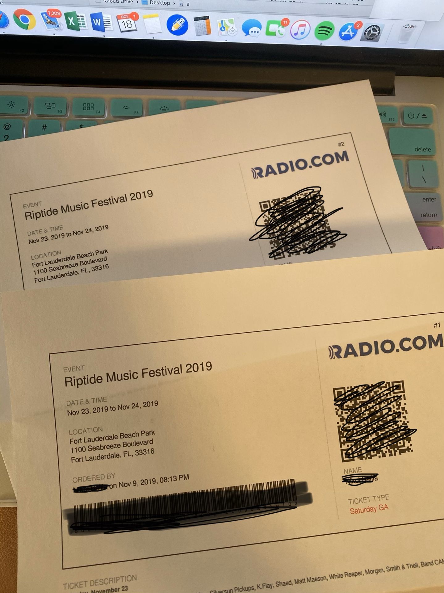 ONE TICKET FOR RIPTIDE MUSIC FESTIVAL 2019 SATURDAY