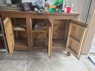 Mobile Wood Cabinet