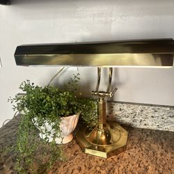 Vintage Brass Bankers Lamp 
