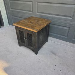 Ashley Furniture solid Wood cabinet/end table read description for details 