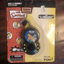 The Simpsons Talking Key Chain Brand New Moe And Barney