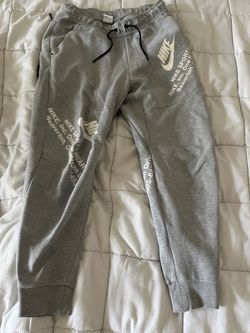 Men’s Gray Nike Tech Sweatpants(big Text) 
