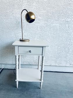 Jenny Lind side table, refinished in sand white!