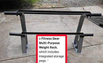 TWO TIER: FITNESS GEAR MULTI-PURPOSE WEIGHT RACK