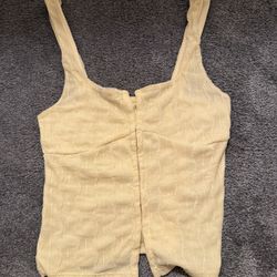 cream crochet crop top