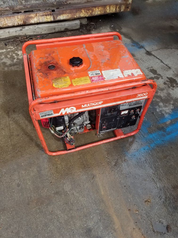 Multiquip 3600 Honda Generator