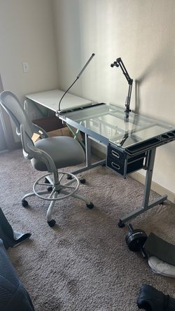 Art desk with chair