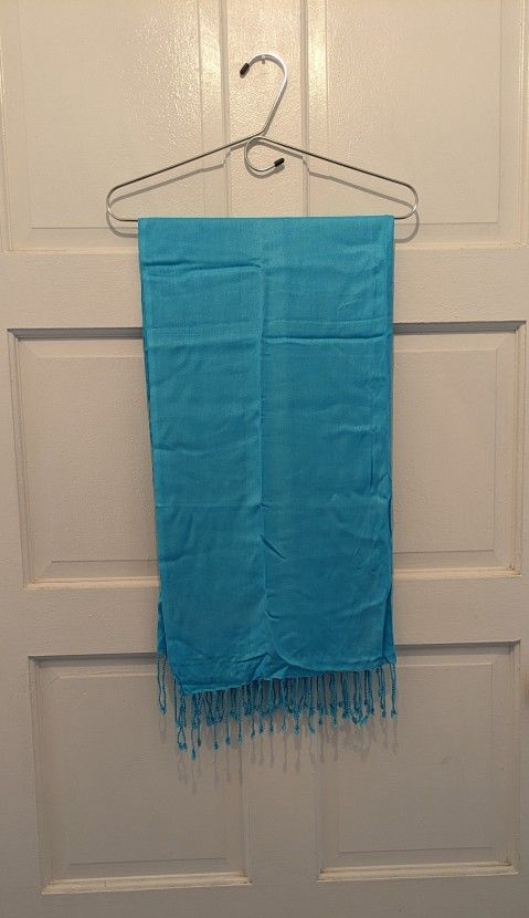 Scarf Shawl Wrap Blue Peach Couture Made In India