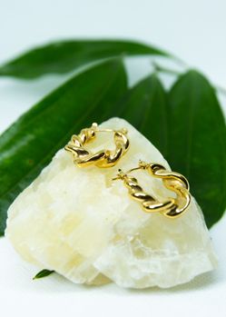 Gold Twist Hoops