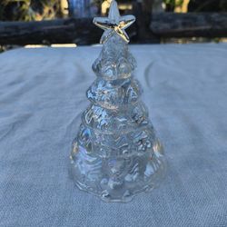 6" Vintage Iridescent Carnival Glass Christmas Tree With Presents Teddy Bear