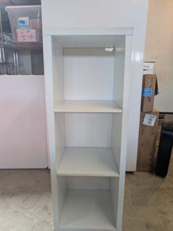 White shelves