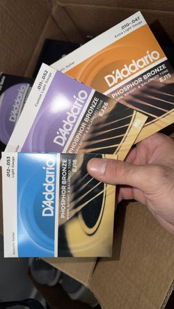 D’Addario EJ15, EJ16 & EJ26 Acoustic Guitar Strings Lot – NEW