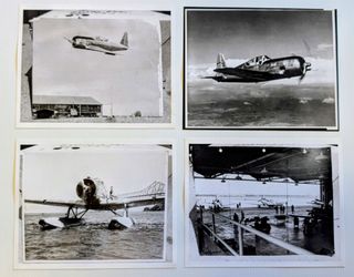 Vintage WWII Era Military Aircraft Black & White Photos