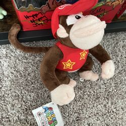 Diddy Kong Plush Nintendo Stuffed Animal Donkey Kong Country Mario