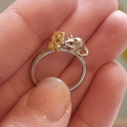 Rock Cakes UK Custom Mouse and Cheese Ring Size 5(91)91