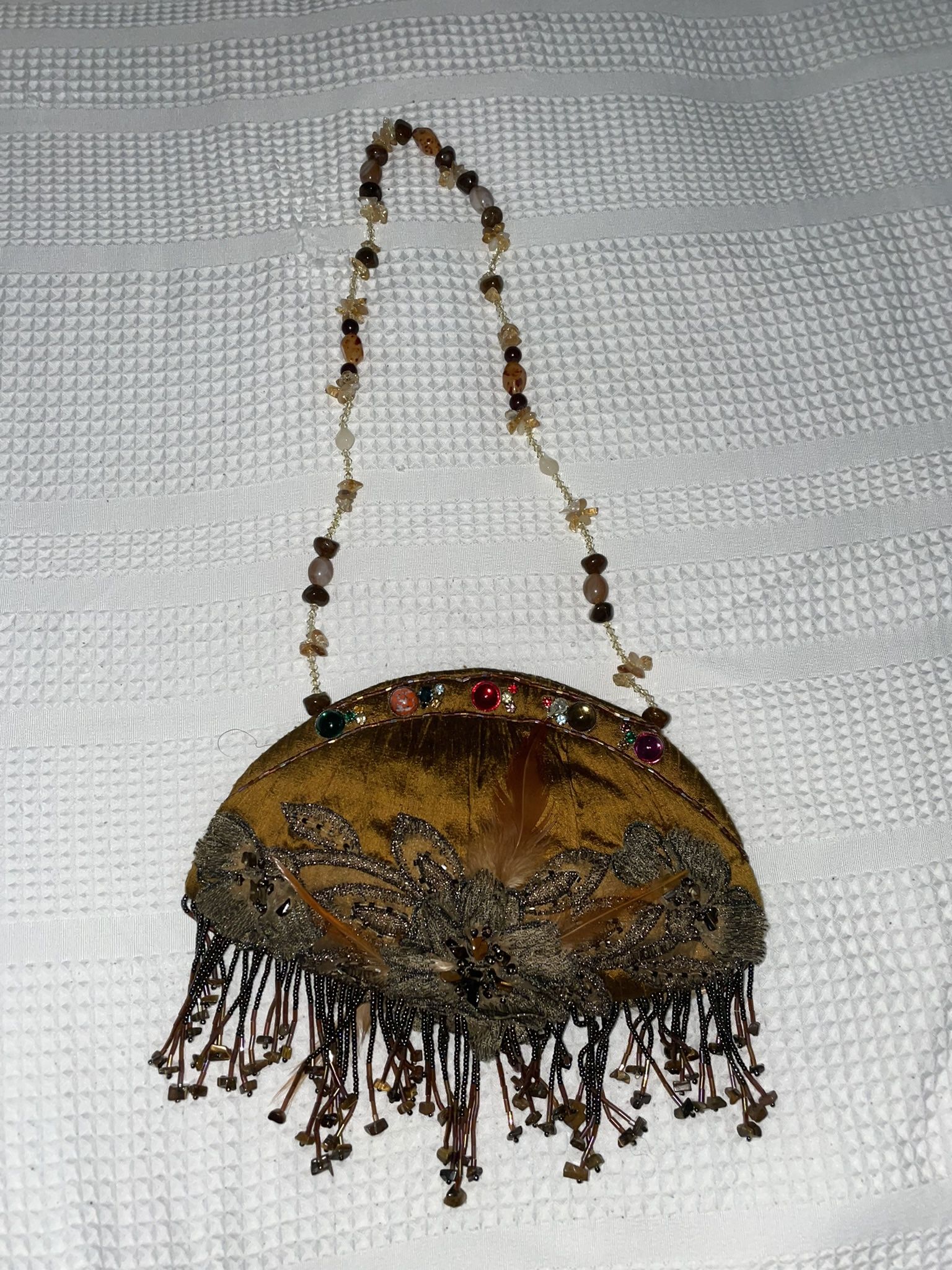 Gorgeous beaded fringe Mary Frances purse