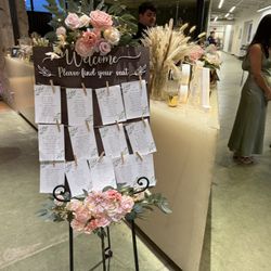 Seating chart sign for weddings/events