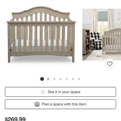 6-in-1 Delta Crib With Mattress Included