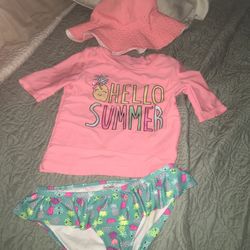 Girls 3 pc. Swimsuit size 7