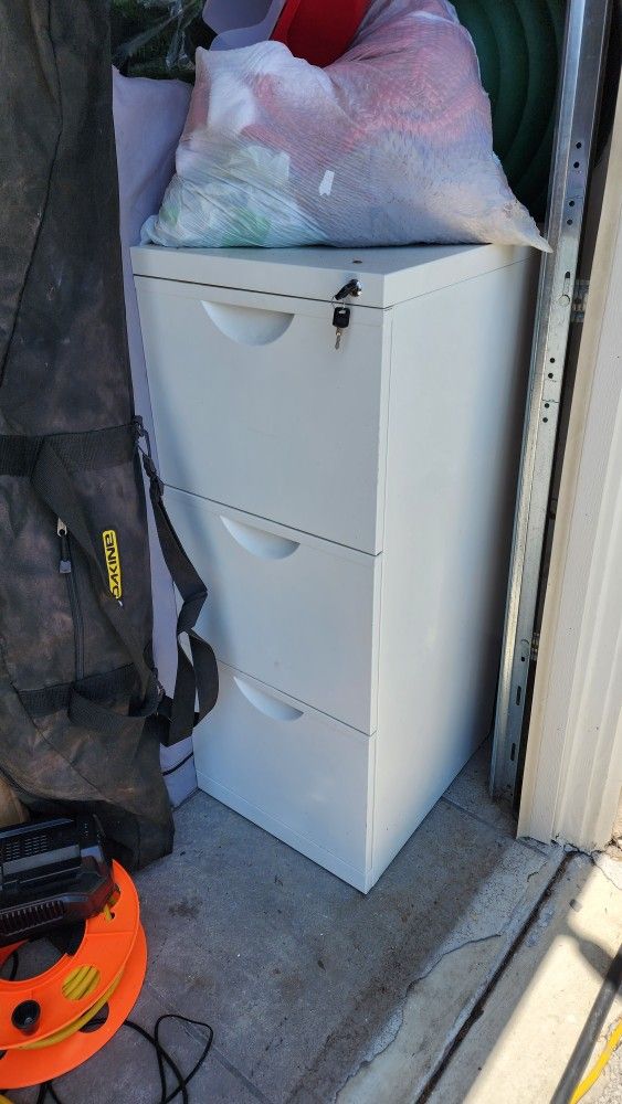 Ikea Erik White Metal File Cabinet