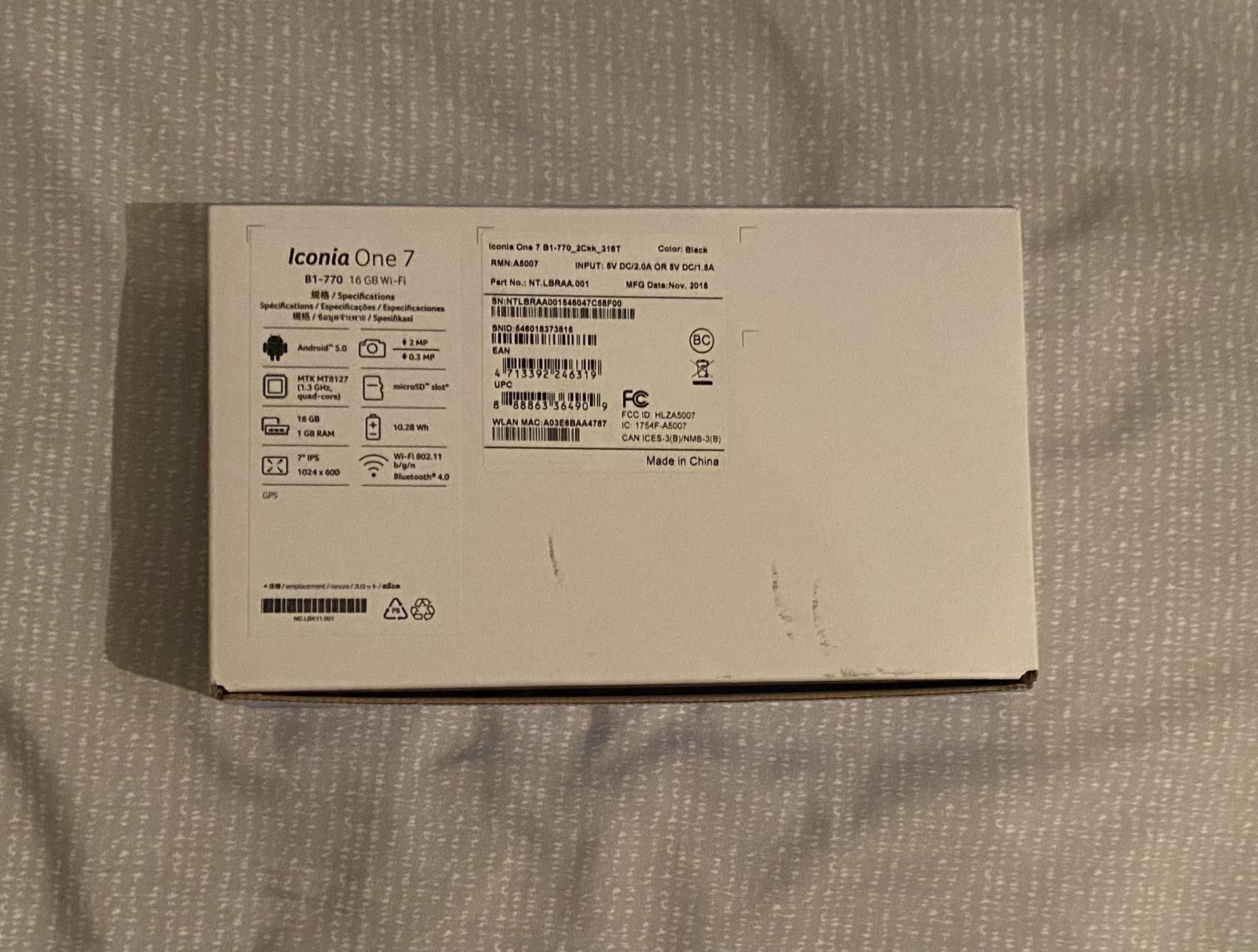 Aced Iconia One 7 Electronics & Media