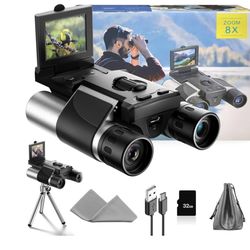 Digital Binoculars with Camera - 8X Digital Zoom, 2" LCD Display 40MP Camera 2.5K Videos Ideal for Concerts, Bird Watching, and Outdoor Adventures wit