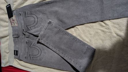 Authentic True Religion Denim Jeans Straight Brand New Fitted Gray Size XS Mens