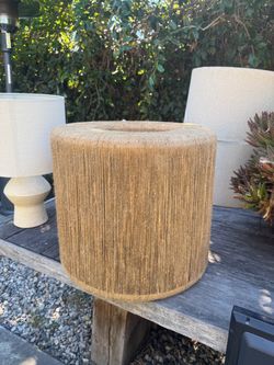CB2 Jute Wrapped Drum Lamp Shade