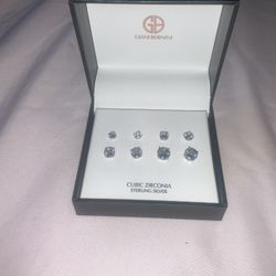 Sterling Silver Earring Set (4 Pairs) 