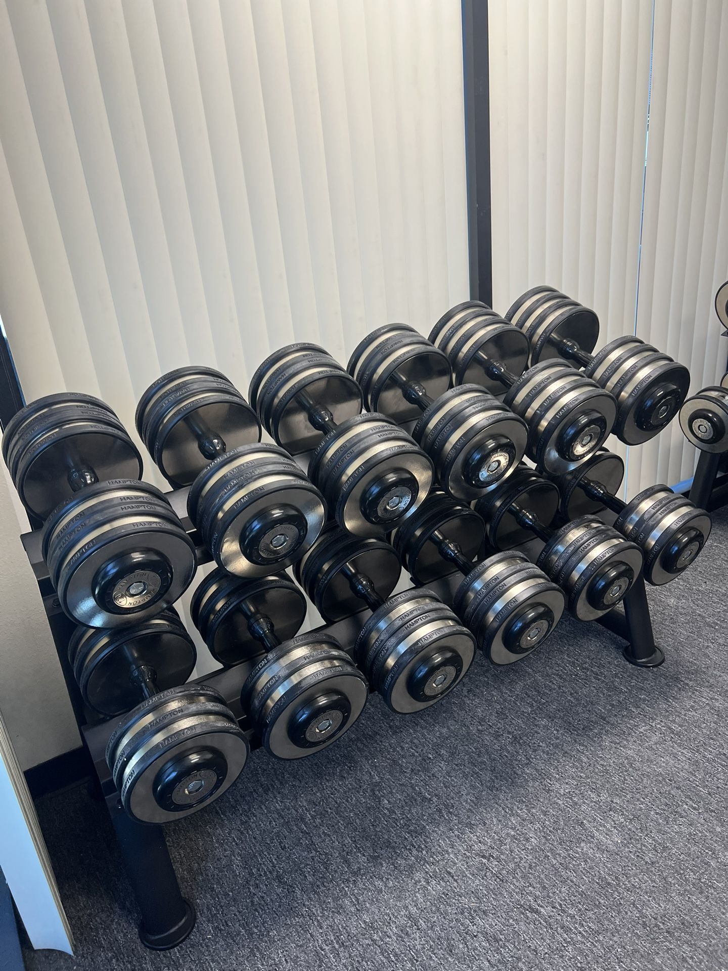 55-130lb Hampton Eclipse Premium Dumbbells Gym Fitness Equipment Weights