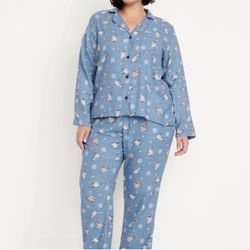 Women’s Flannel Pajama Set size 4x New With  tags