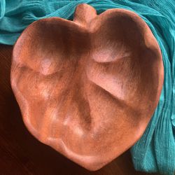 Mid century Monkey Pod Leaf Bowl