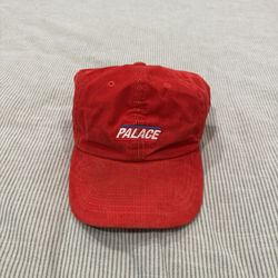 Palace Skateboards Red Orange Corduroy Hat Adjustable Strap Unisex