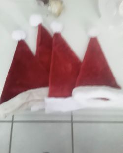 Four Santa Hats New