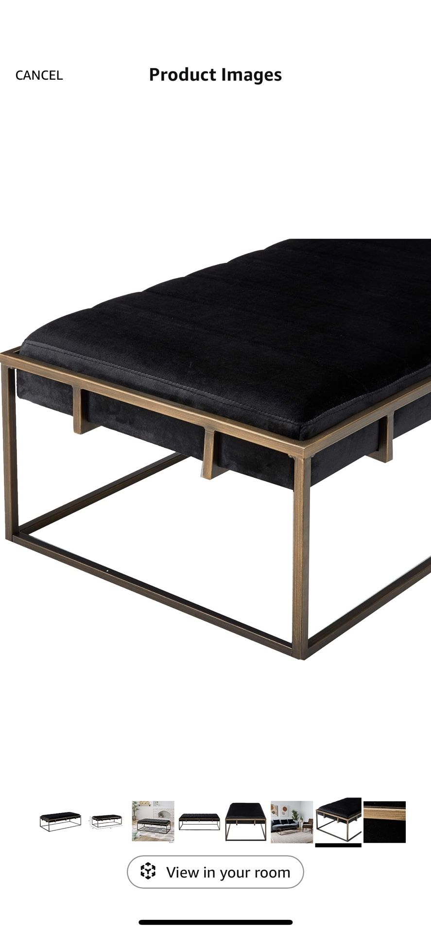 Velvet Ottoman Bench - Pick Up NoMa DC
