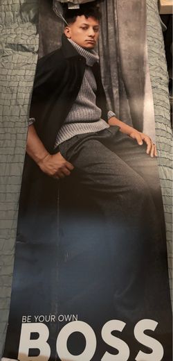 Hugo Boss marketing poster with Patrick Mahomes