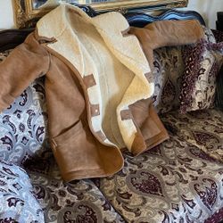 Vintage Norm Thompson Shearling Sheepskin Coat