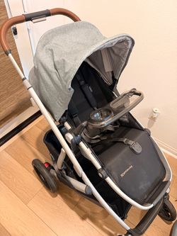 UPPAbaby Vista V2 Stroller with Bassinet in Blue Melange