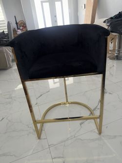 Velvet Black Bar Stools