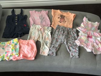 Brand Name Designer Baby Girl Size 3-6 months Clothes LOT Outfits Shirts Tops Shorts Pants Jumper Sets Jessica Simpson US Polo Carter’s and More!