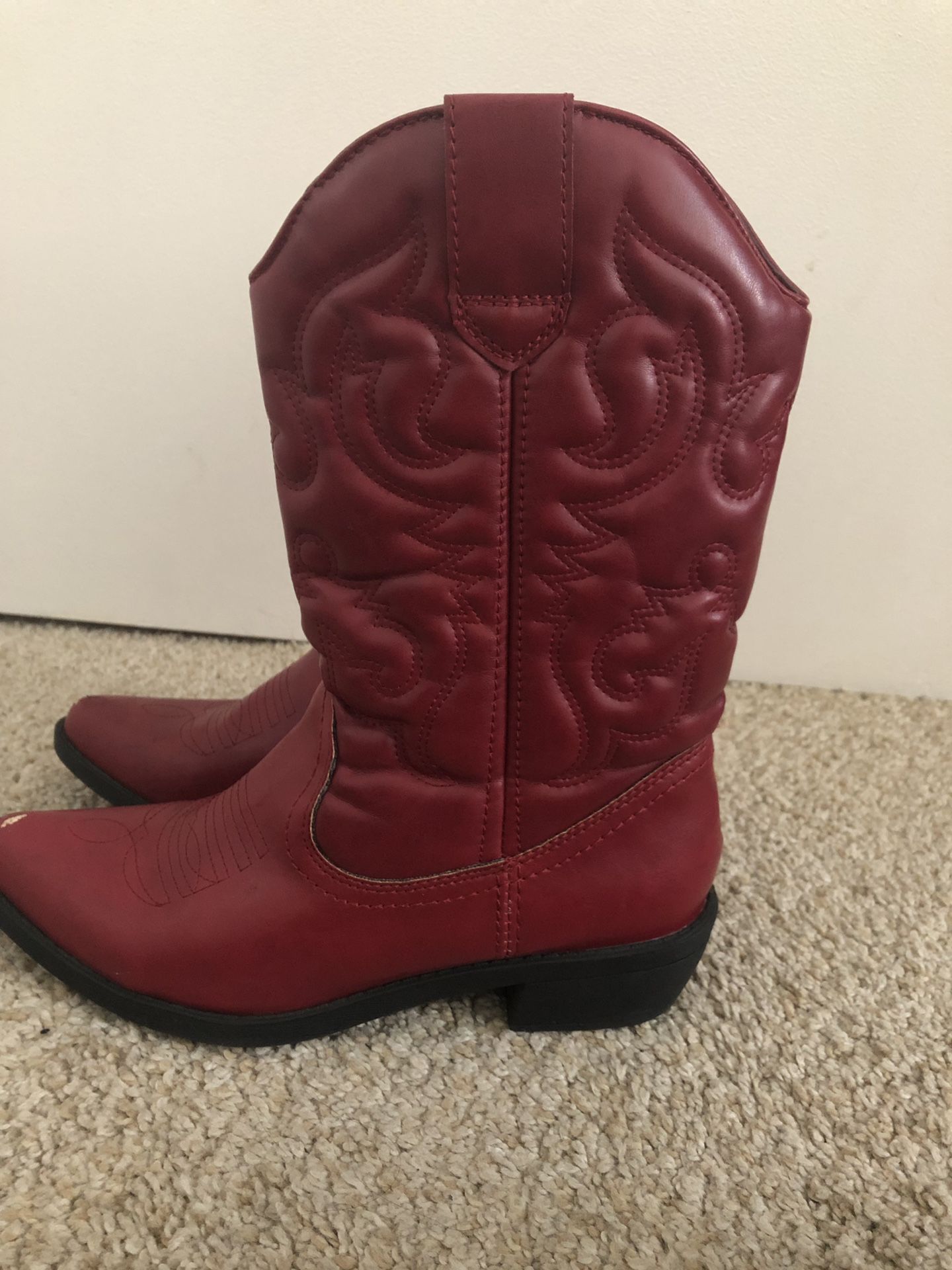 Red cowboy boots