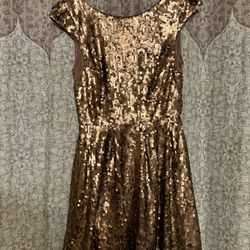 Gold Sequin Dress L