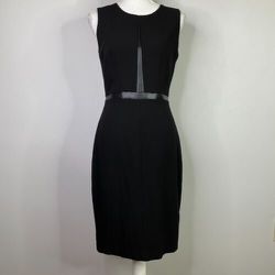 Black Faux Leather Dress Size Large 